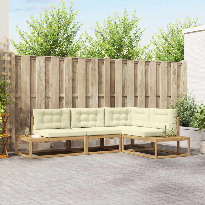 Set de canapele de exterior Alb 277,5 x 198,5 x 73 cm Poliester - WALTI WALTI