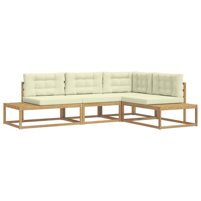 Set de canapele de exterior Alb 277,5 x 198,5 x 73 cm Poliester - WALTI WALTI
