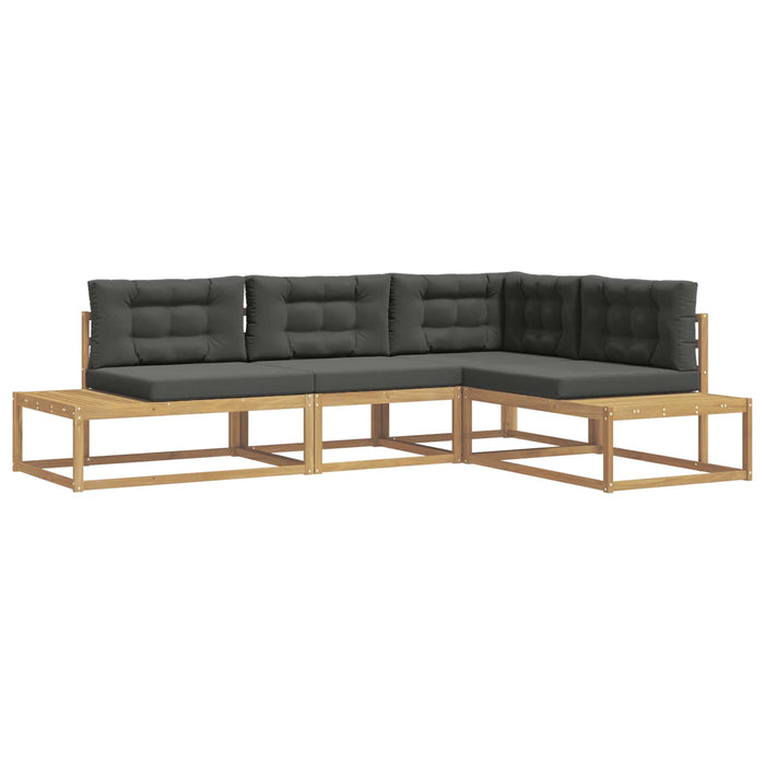 Set de canapele de exterior Alb 277,5 x 198,5 x 73 cm Poliester - WALTI WALTI