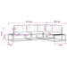 Set de canapele de exterior Alb 277,5 x 198,5 x 73 cm Poliester - WALTI WALTI