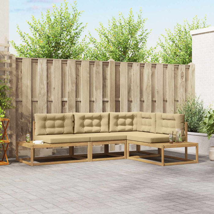 Set de canapele de exterior Alb 277,5 x 198,5 x 73 cm Poliester - WALTI WALTI