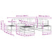 Set de canapele de exterior Alb 79 x 79 x 37 cm Poliester - WALTI WALTI