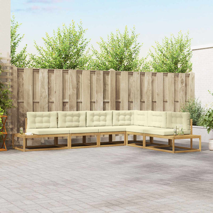 Set de canapele de exterior Alb 357 x 198,5 x 73 cm Poliester - WALTI WALTI