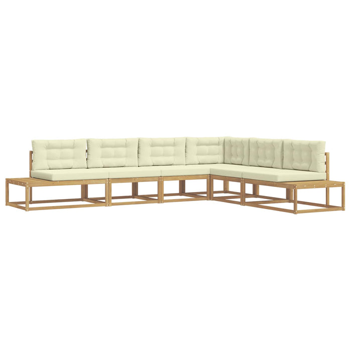 Set de canapele de exterior Alb 357 x 198,5 x 73 cm Poliester - WALTI WALTI