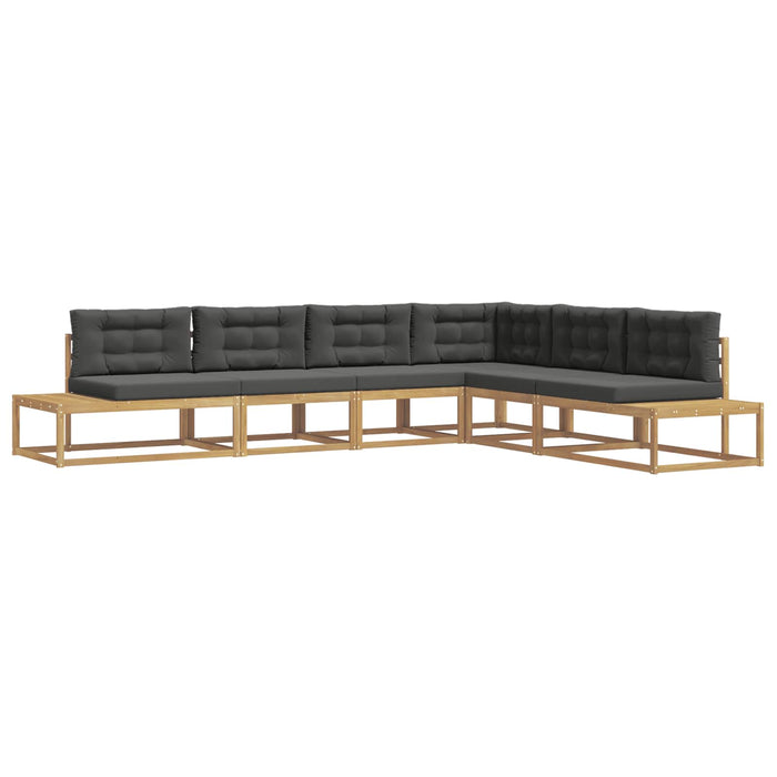 Set de canapele de exterior Alb 357 x 198,5 x 73 cm Poliester - WALTI WALTI