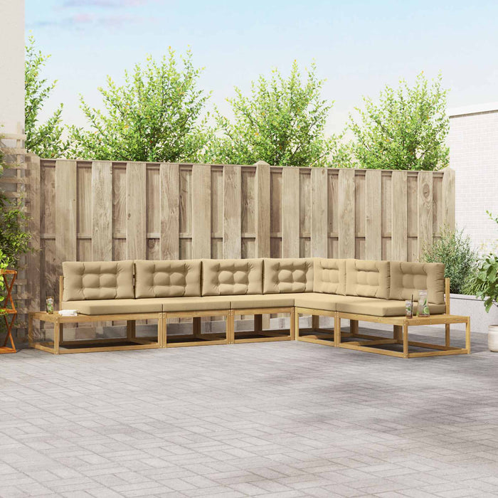 Set de canapele de exterior Alb 357 x 198,5 x 73 cm Poliester - WALTI WALTI