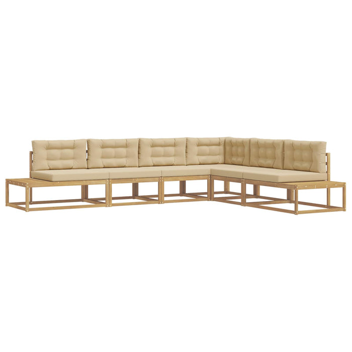 Set de canapele de exterior Alb 357 x 198,5 x 73 cm Poliester - WALTI WALTI