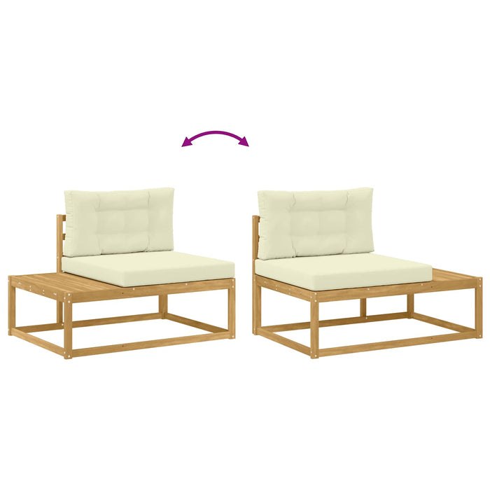 Set de canapele de exterior Alb 79 x 79 x 37 cm Poliester - WALTI WALTI