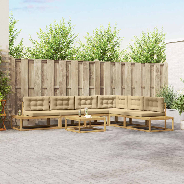 Set de canapele de exterior Alb 79 x 79 x 37 cm Poliester - WALTI WALTI