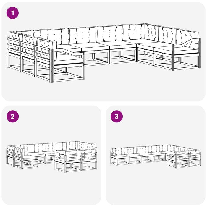 Set de canapele de exterior 7 pcs Lemn Solid de Acacia WALTI