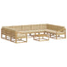 Set de canapele de exterior cu pernă 10 pcs Alb și Bej - WALTI WALTI