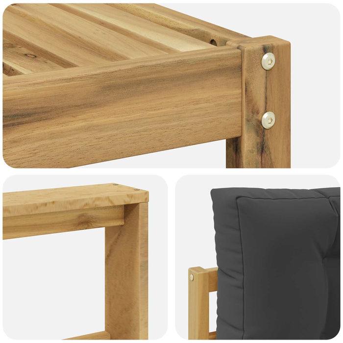 Set de canapele de exterior cu pernă 11 pcs Alb și antracit WALTI
