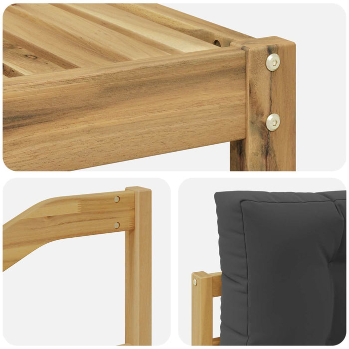 Set de canapele de exterior cu pernă 11 pcs Alb și antracit WALTI