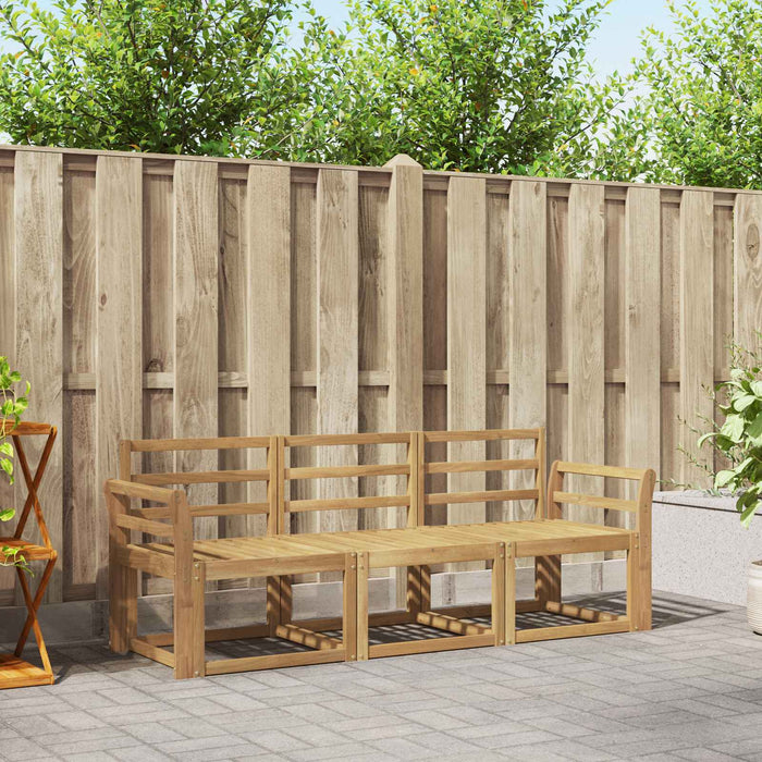 Set de canapele de exterior 3 pcs Alb 194 x 63 x 73 cm WALTI