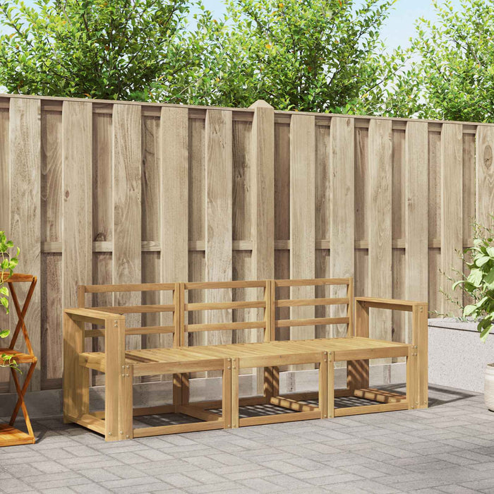 Set de canapele de exterior 3 pcs Alb 197,5 x 63 x 73 cm WALTI