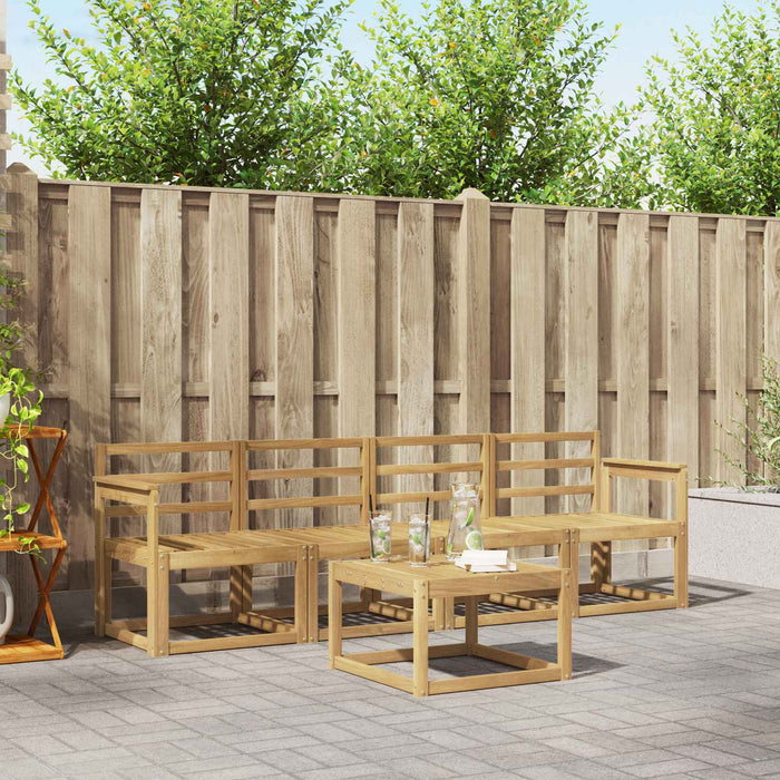 Set de canapele de exterior 5 pcs Alb 59 x 59 x 37 cm WALTI