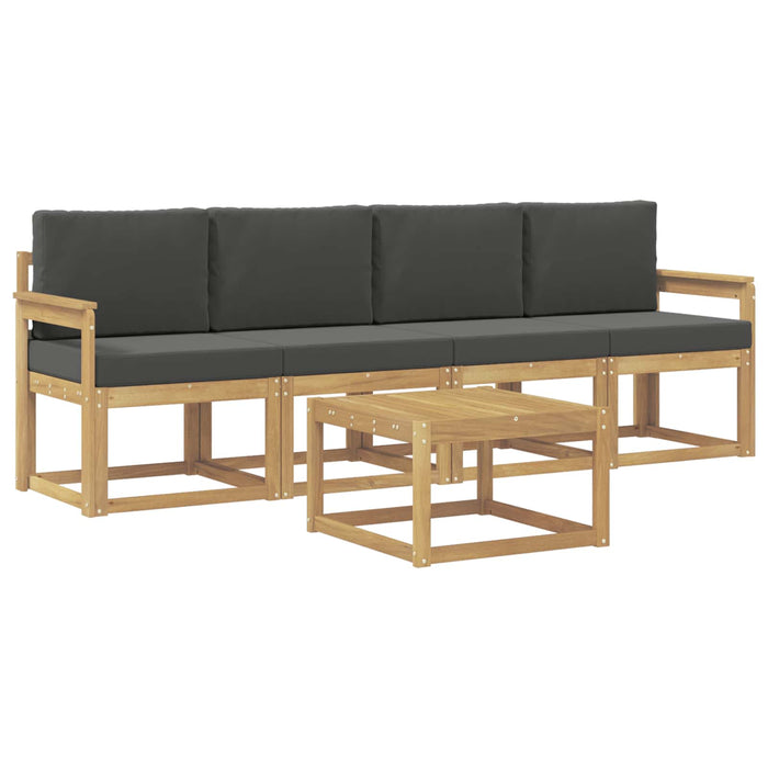 Set de canapele de exterior cu pernă 5 pcs Alb și antracit WALTI