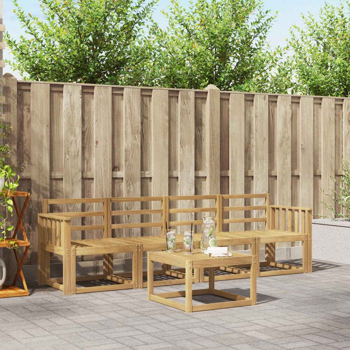 Set de canapele de exterior 5 pcs Alb 59 x 59 x 37 cm - WALTI WALTI