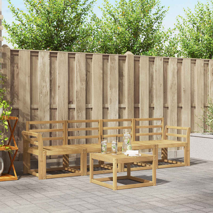 Set de canapele de exterior 5 pcs Alb 59 x 59 x 37 cm - WALTI WALTI
