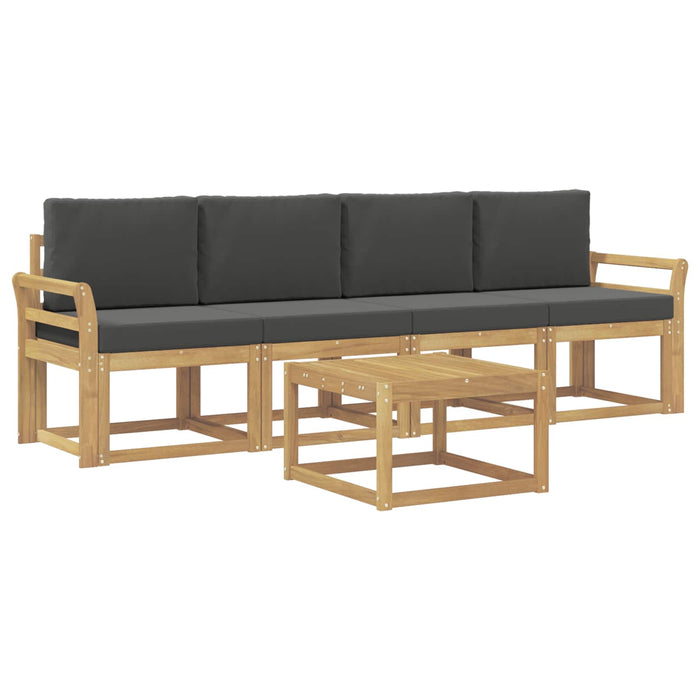 Set de canapele de exterior cu pernă 5 pcs Alb și antracit WALTI