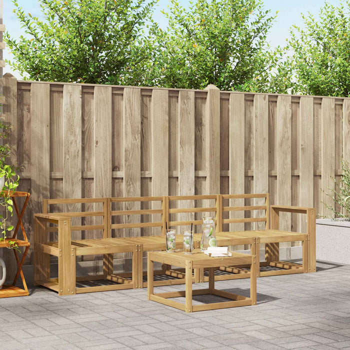 Set de canapele de exterior 5 pcs Alb 59 x 59 x 37 cm - WALTI WALTI