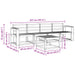 Set de canapele de exterior 5 pcs Alb 59 x 59 x 37 cm - WALTI WALTI