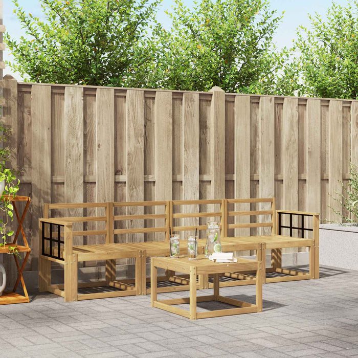 Set de canapele de exterior 5 pcs Alb 59 x 59 x 37 cm - WALTI WALTI