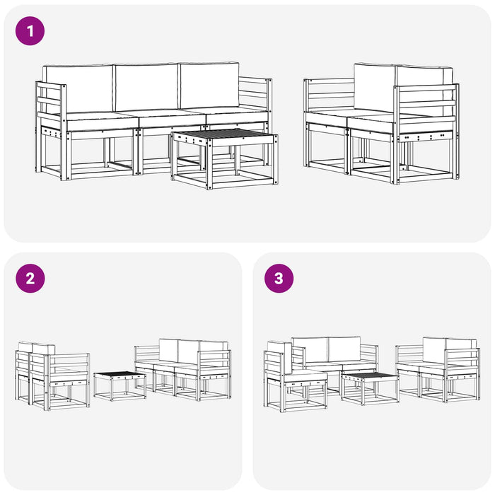Set de canapele de exterior 6 pcs WALTI