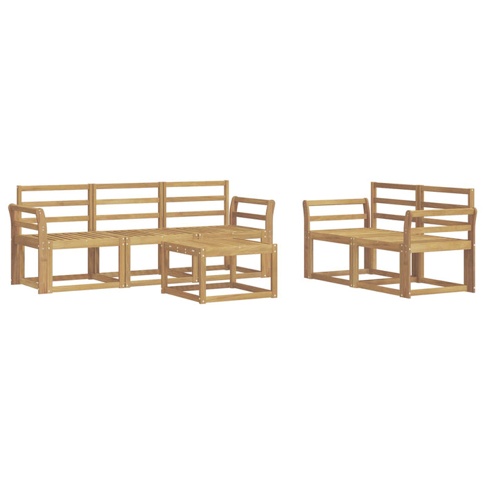 Set de canapele de exterior 6 pcs Alb 59 x 59 x 37 cm WALTI