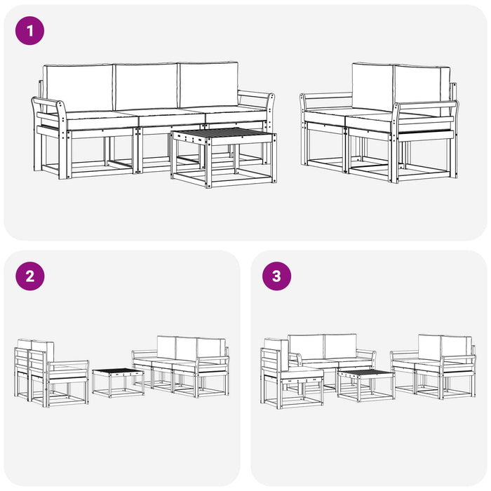 Set de canapele de exterior 6 pcs WALTI
