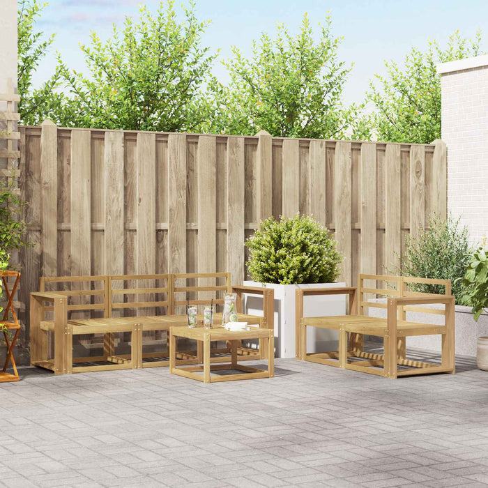 Set de canapele de exterior 6 pcs Alb 59 x 59 x 37 cm WALTI