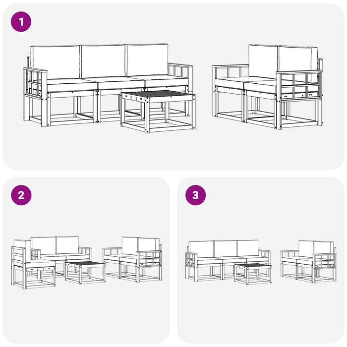 Set de canapele de exterior 6 pcs WALTI