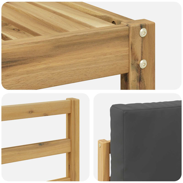 Set de canapele de exterior cu pernă 7 pcs Alb și antracit WALTI
