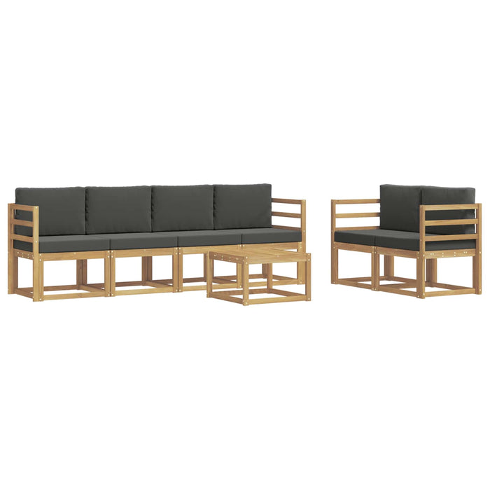 Set de canapele de exterior cu pernă 7 pcs Alb și antracit WALTI