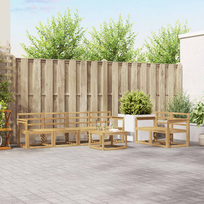 Set de canapele de exterior 7 pcs Alb 59 x 59 x 37 cm WALTI