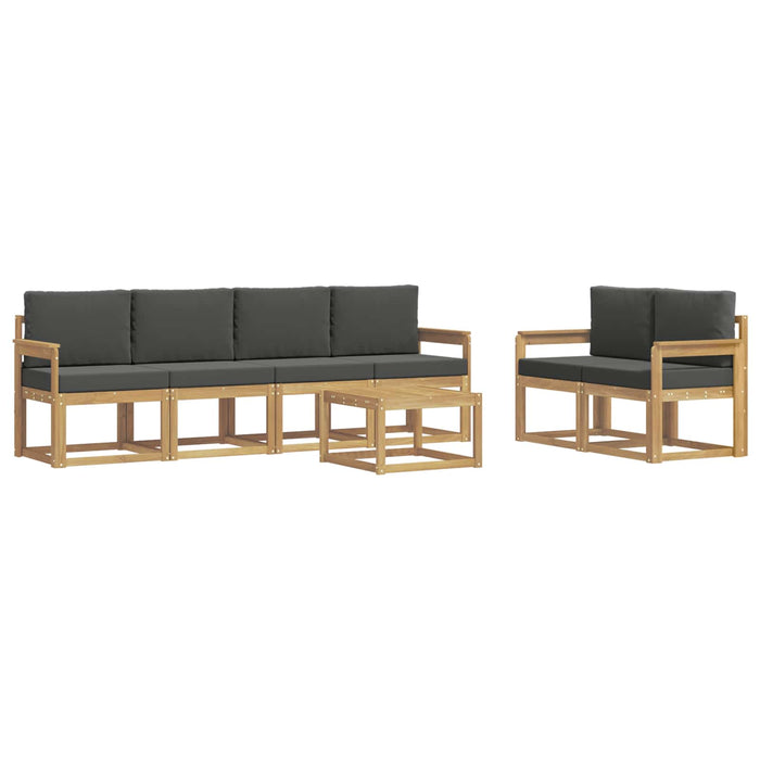 Set de canapele de exterior cu pernă 7 pcs Alb și antracit WALTI