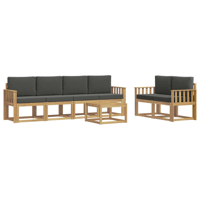 Set de canapele de exterior cu pernă 7 pcs Alb și antracit WALTI