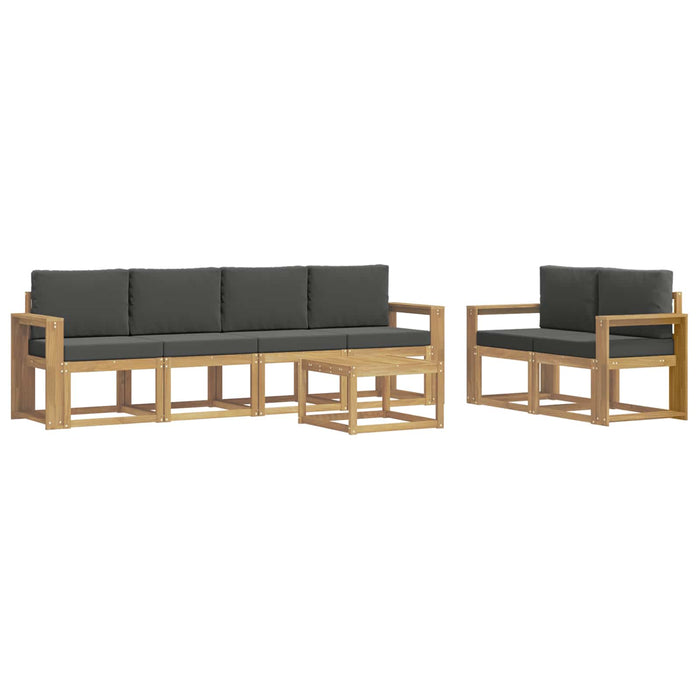 Set de canapele de exterior cu pernă 7 pcs Alb și antracit WALTI
