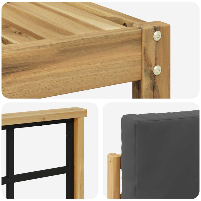 Set de canapele de exterior cu pernă 7 pcs Alb și antracit WALTI