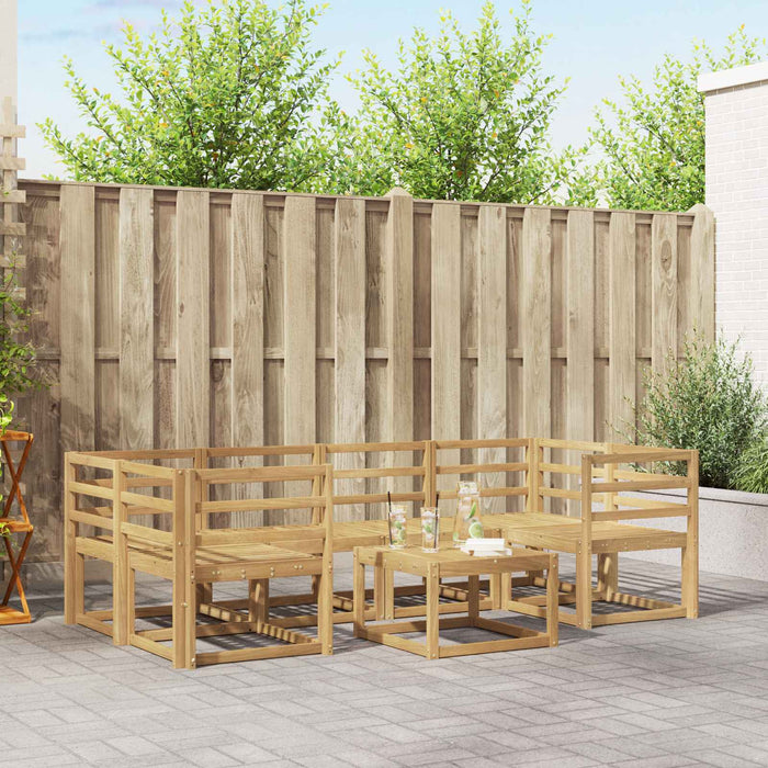 Set de canapele de exterior 7 pcs Alb 59 x 59 x 37 cm WALTI