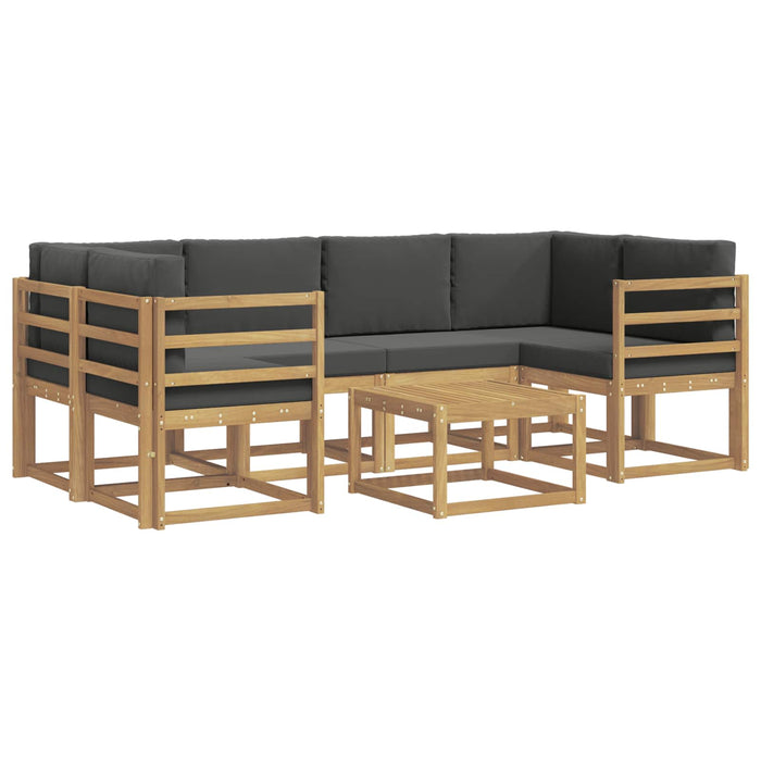 Set de canapele de exterior cu pernă 7 pcs Alb și antracit WALTI