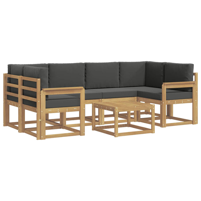 Set de canapele de exterior cu pernă 7 pcs Alb și antracit WALTI