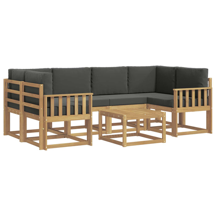 Set de canapele de exterior cu pernă 7 pcs Alb și antracit WALTI