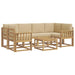 Set de canapele de exterior cu pernă 7 pcs Alb și Bej - WALTI WALTI