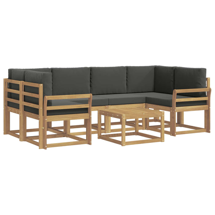 Set de canapele de exterior cu pernă 7 pcs Alb și antracit WALTI