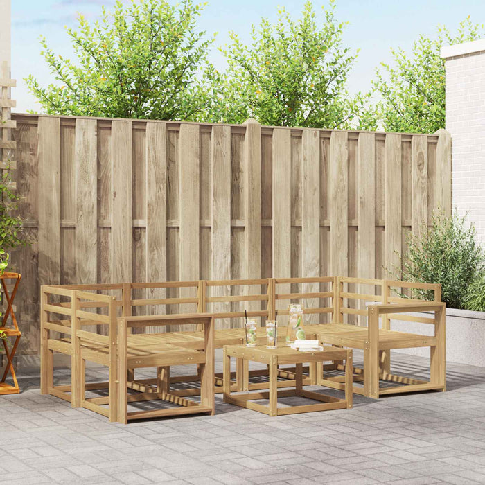 Set de canapele de exterior 7 pcs Alb 59 x 59 x 37 cm WALTI