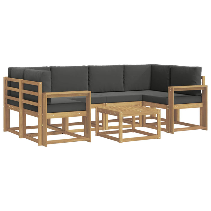Set de canapele de exterior cu pernă 7 pcs Alb și antracit WALTI
