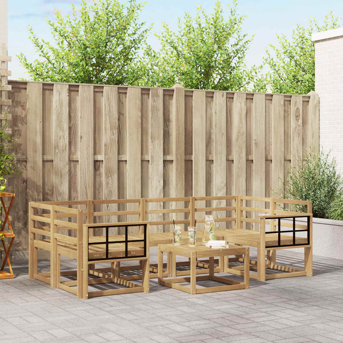 Set de canapele de exterior 7 pcs Alb 59 x 59 x 37 cm WALTI