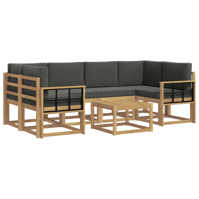 Set de canapele de exterior cu pernă 7 pcs Alb și antracit WALTI