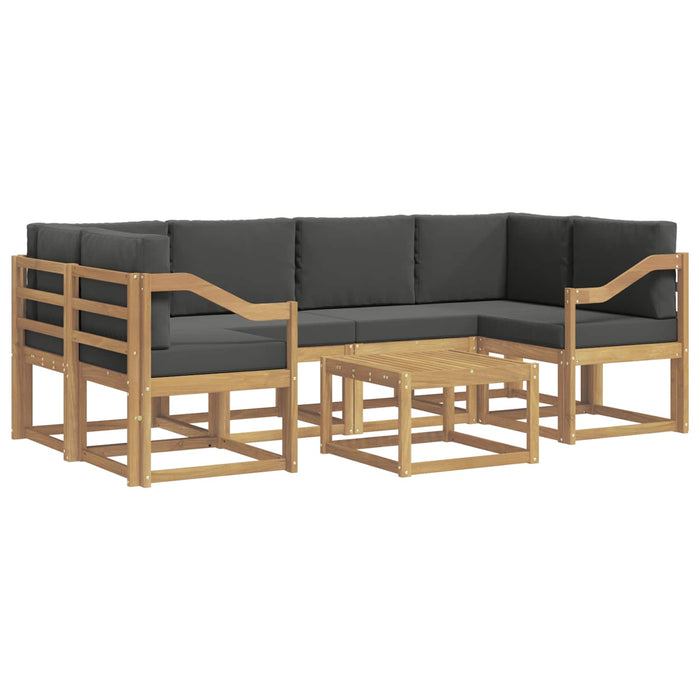 Set de canapele de exterior cu pernă 7 pcs Alb și antracit WALTI